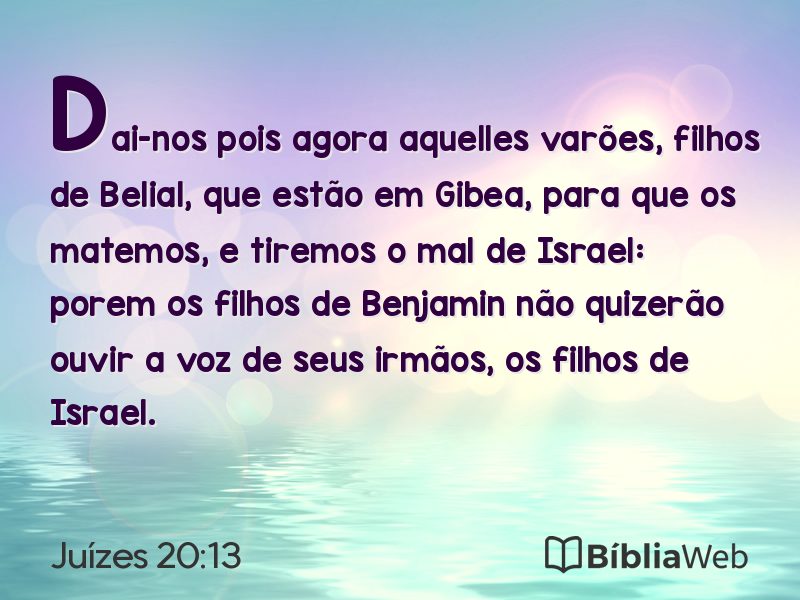 Juízes 20:13 em imagem para compartilhar