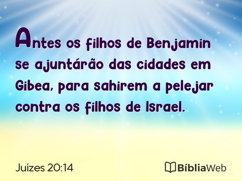 Juízes 20:14 em imagem para compartilhar