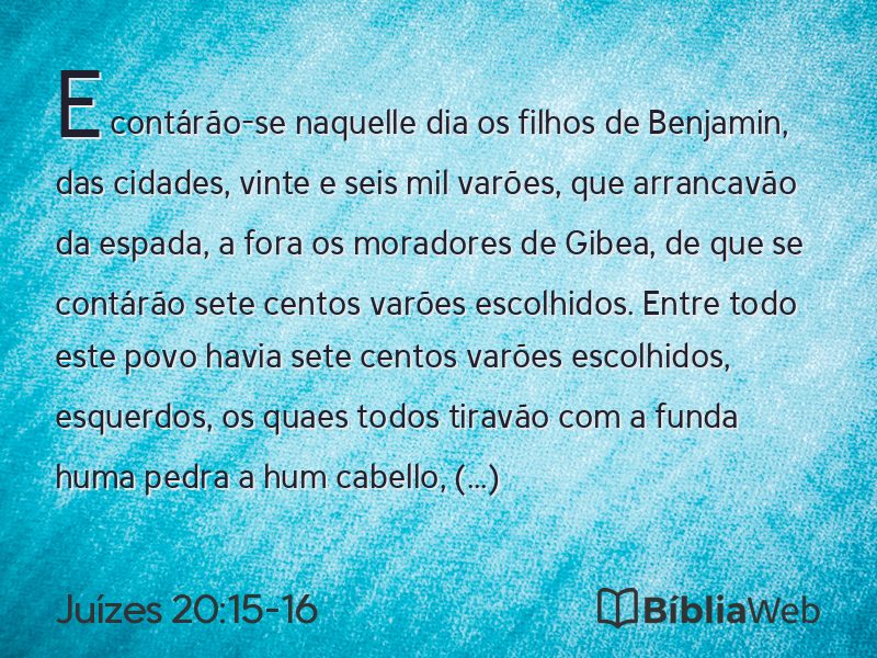 Juízes 20:15-16 em imagem para compartilhar