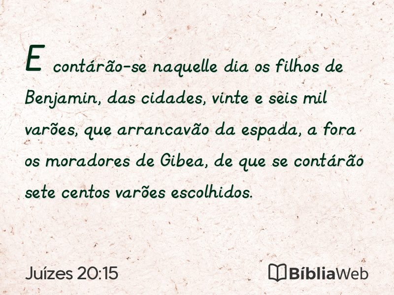 Juízes 20:15 em imagem para compartilhar