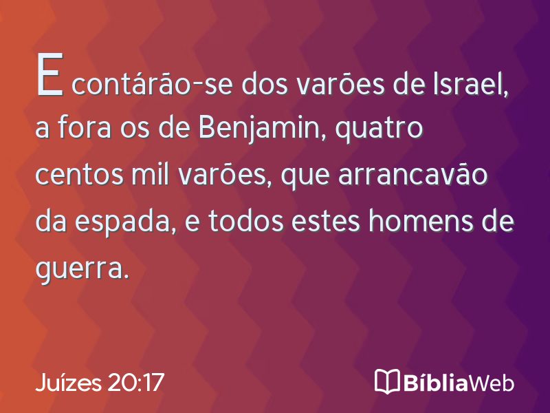 Juízes 20:17 em imagem para compartilhar