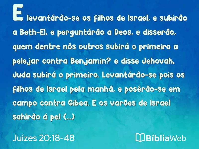 Juízes 20:18-48 em imagem para compartilhar