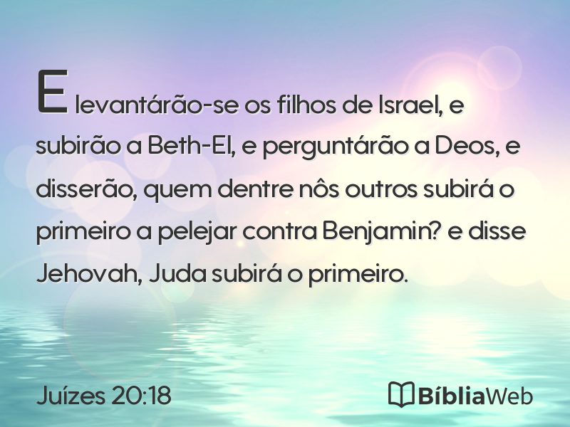Juízes 20:18 em imagem para compartilhar