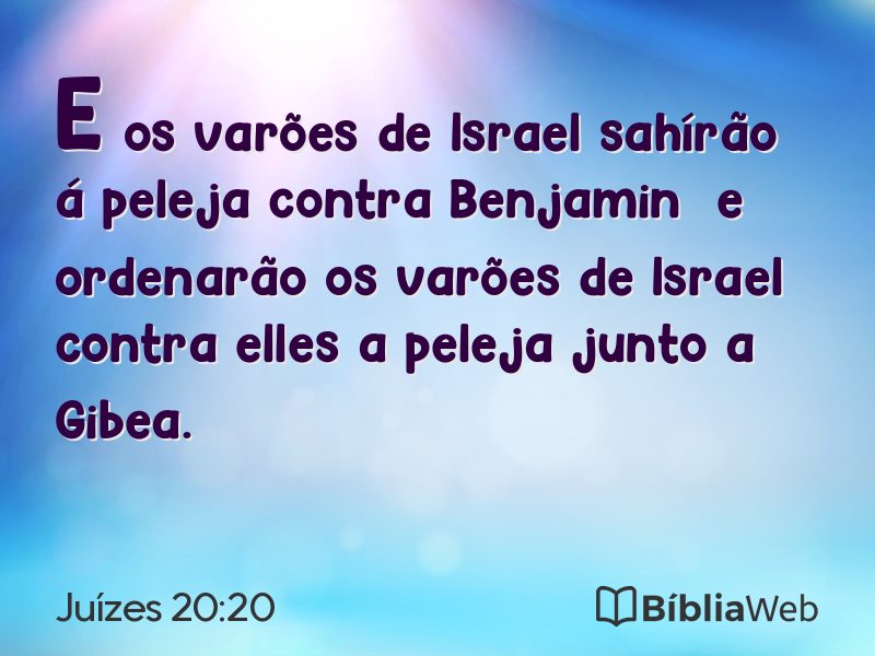 Juízes 20:20 em imagem para compartilhar