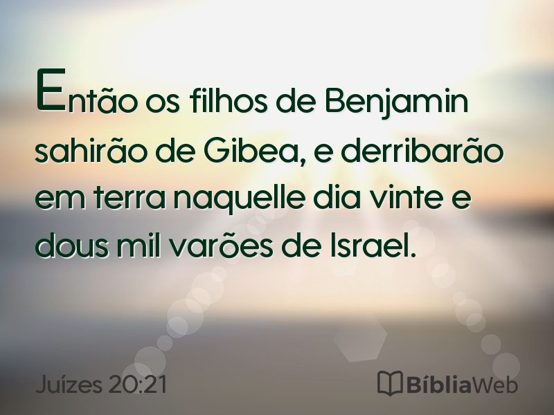 Juízes 20:21 em imagem para compartilhar