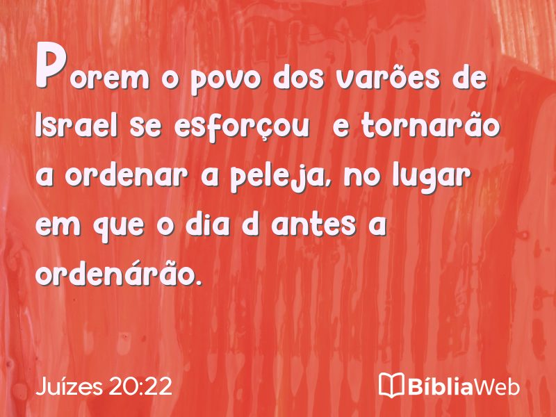 Juízes 20:22 em imagem para compartilhar