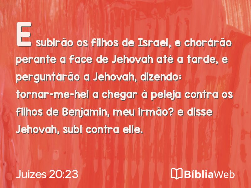 Juízes 20:23 em imagem para compartilhar