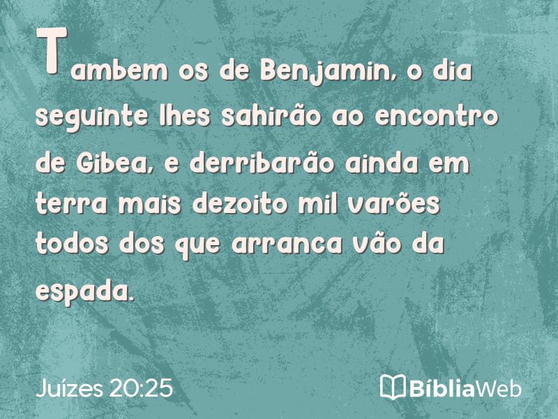 Juízes 20:25 em imagem para compartilhar