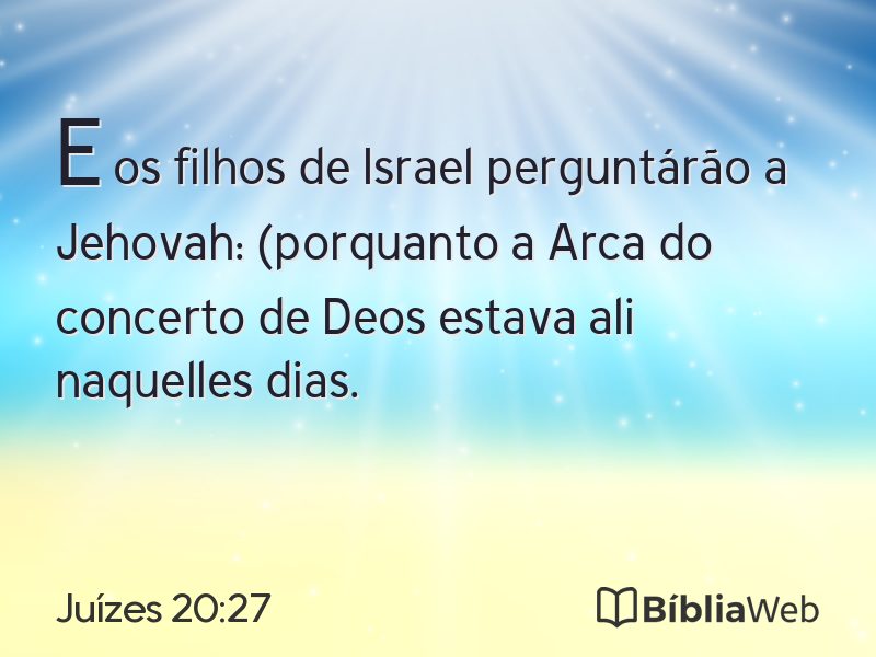 Juízes 20:27 em imagem para compartilhar