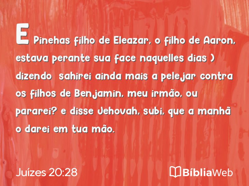 Juízes 20:28 em imagem para compartilhar