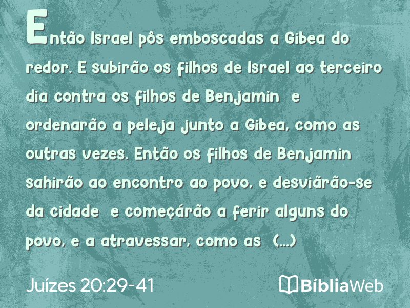 Juízes 20:29-41 em imagem para compartilhar