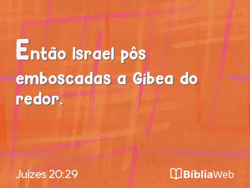 Juízes 20:29 em imagem para compartilhar
