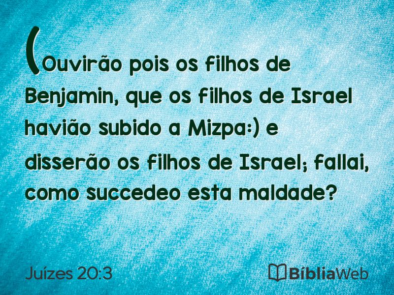 Juízes 20:3 em imagem para compartilhar