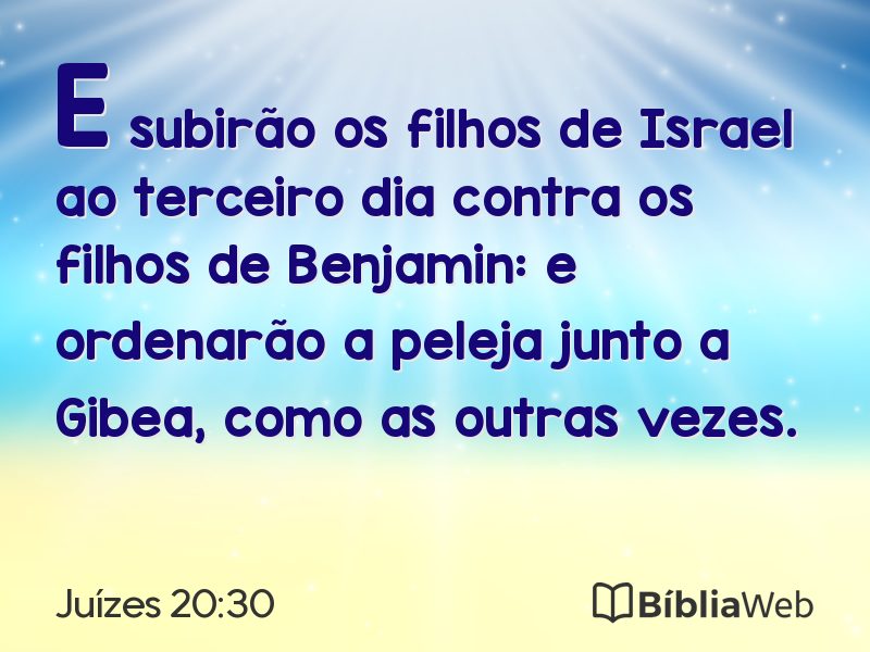 Juízes 20:30 em imagem para compartilhar