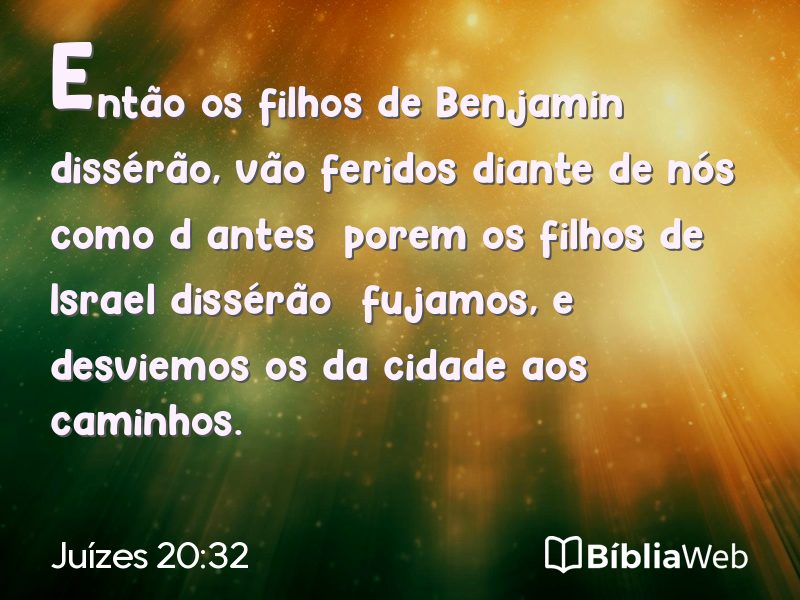 Juízes 20:32 em imagem para compartilhar