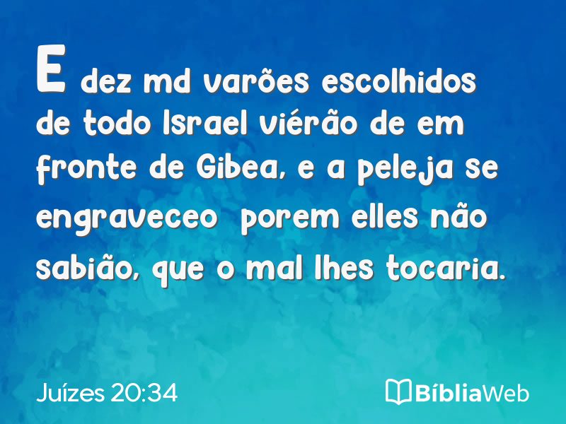 Juízes 20:34 em imagem para compartilhar