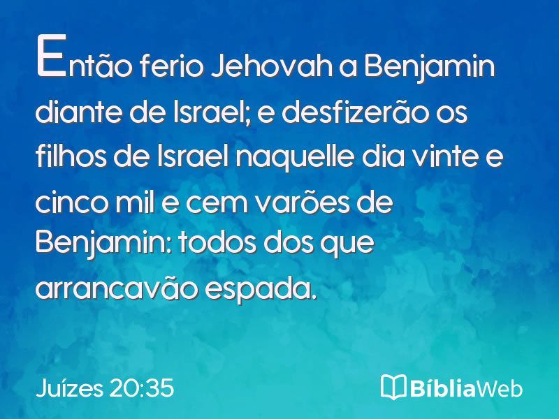 Juízes 20:35 em imagem para compartilhar