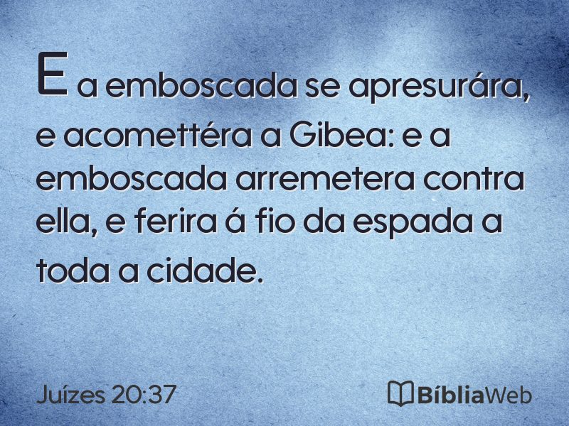 Juízes 20:37 em imagem para compartilhar