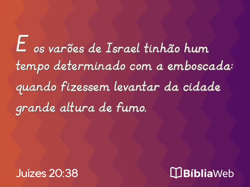 Juízes 20:38 em imagem para compartilhar