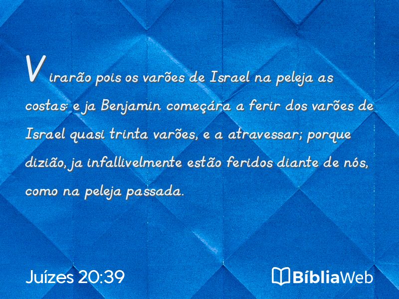Juízes 20:39 em imagem para compartilhar