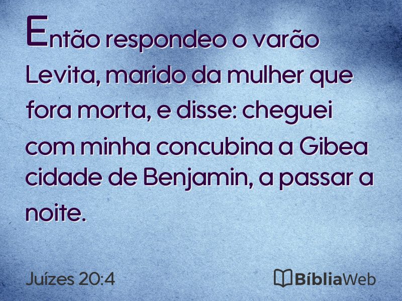 Juízes 20:4 em imagem para compartilhar