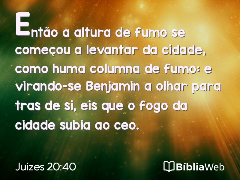 Juízes 20:40 em imagem para compartilhar