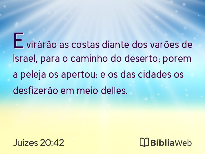 Juízes 20:42 em imagem para compartilhar
