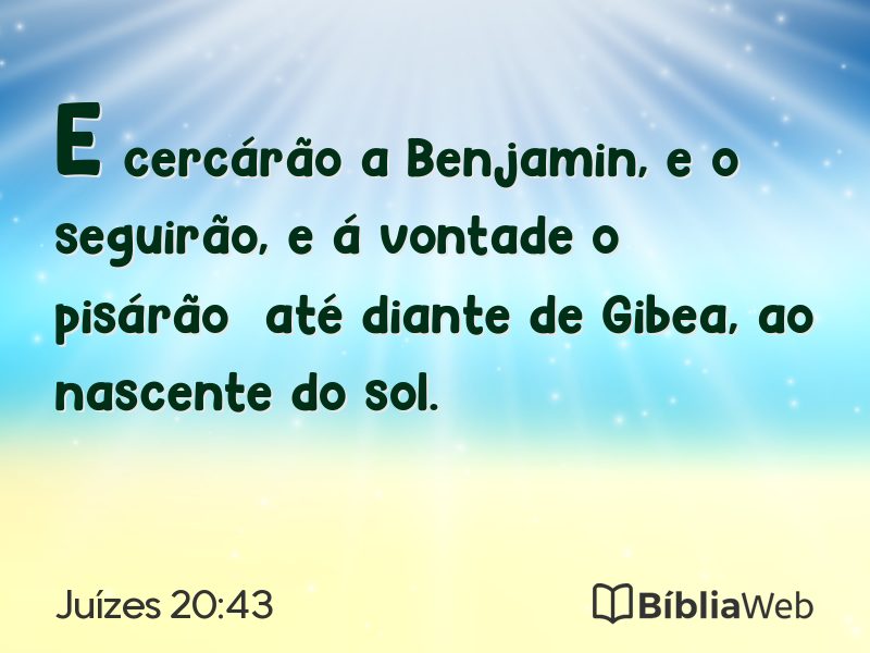 Juízes 20:43 em imagem para compartilhar