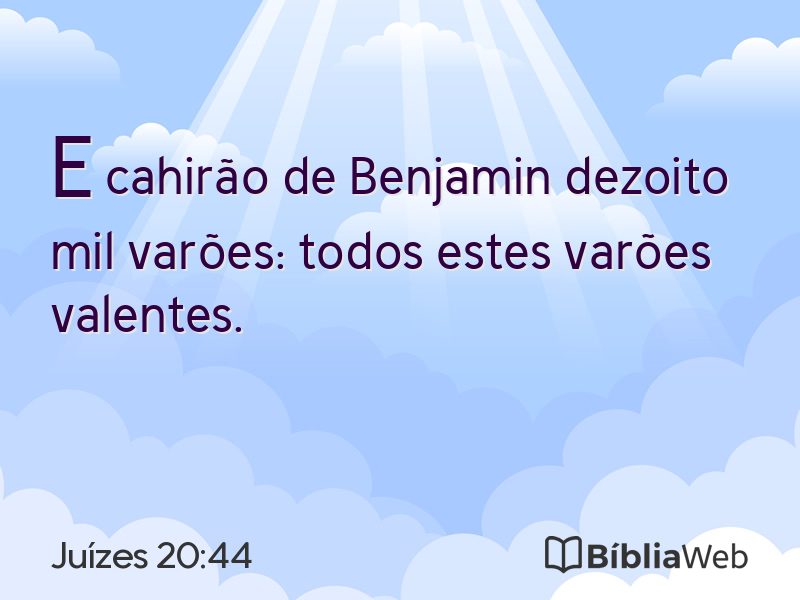 Juízes 20:44 em imagem para compartilhar
