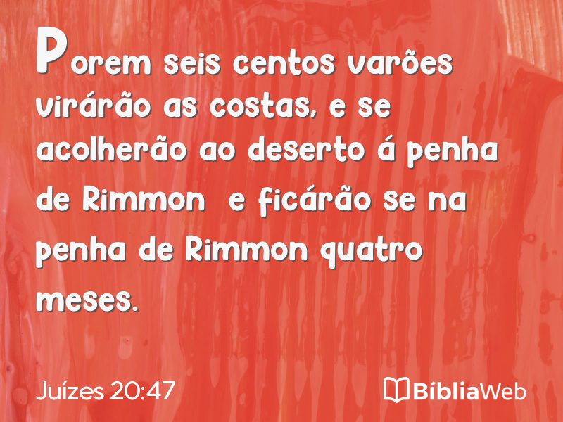 Juízes 20:47 em imagem para compartilhar