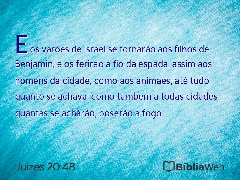 Juízes 20:48 em imagem para compartilhar