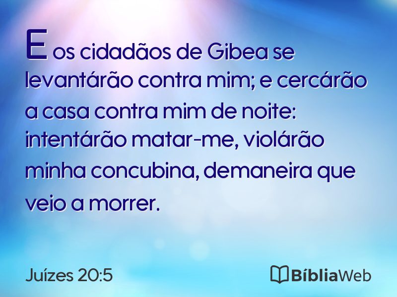 Juízes 20:5 em imagem para compartilhar