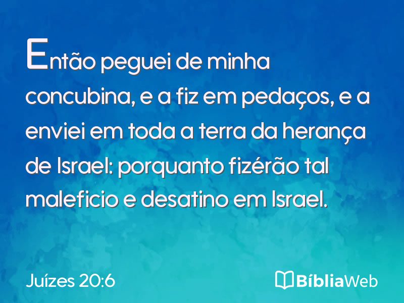Juízes 20:6 em imagem para compartilhar