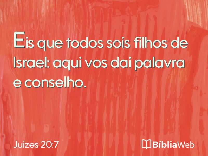 Juízes 20:7 em imagem para compartilhar