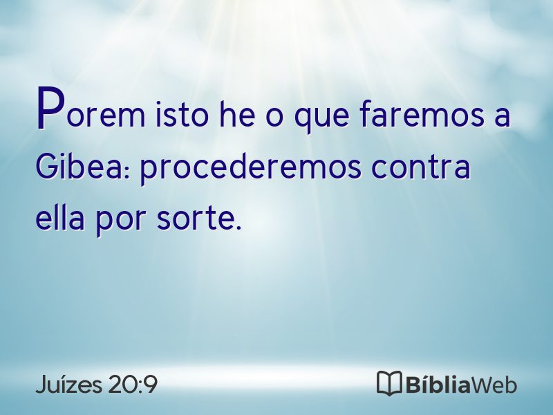 Juízes 20:9 em imagem para compartilhar