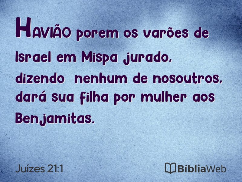 Juízes 21:1 em imagem para compartilhar