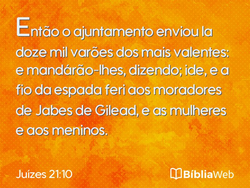 Juízes 21:10 em imagem para compartilhar
