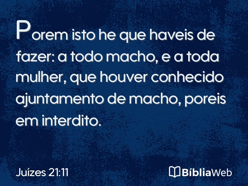 Juízes 21:11 em imagem para compartilhar