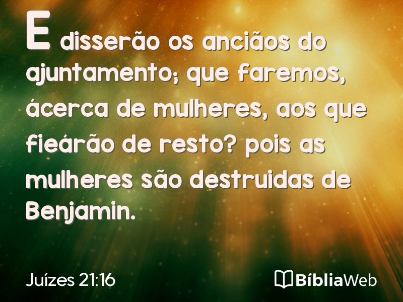 Juízes 21:16 em imagem para compartilhar