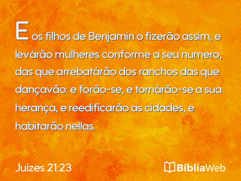 Juízes 21:23 em imagem para compartilhar