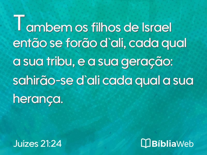 Juízes 21:24 em imagem para compartilhar