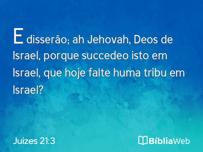 Juízes 21:3 em imagem para compartilhar