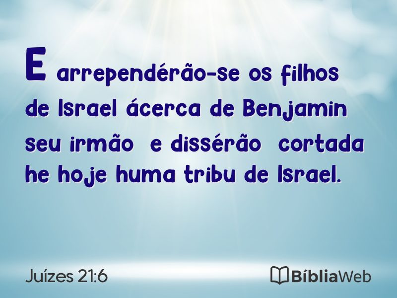 Juízes 21:6 em imagem para compartilhar