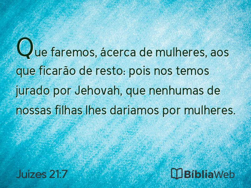 Juízes 21:7 em imagem para compartilhar