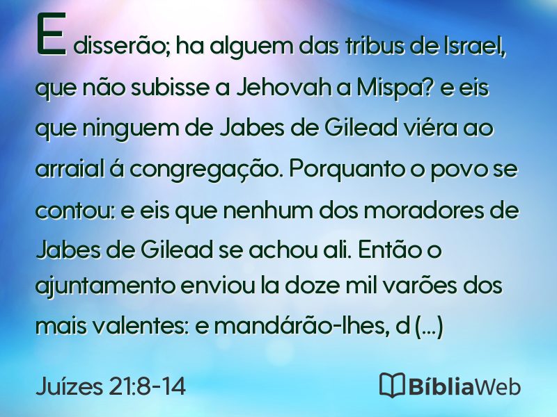 Juízes 21:8-14 em imagem para compartilhar