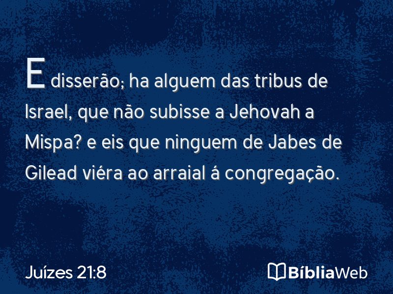 Juízes 21:8 em imagem para compartilhar