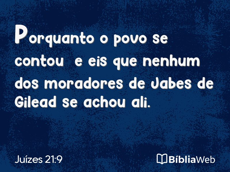 Juízes 21:9 em imagem para compartilhar