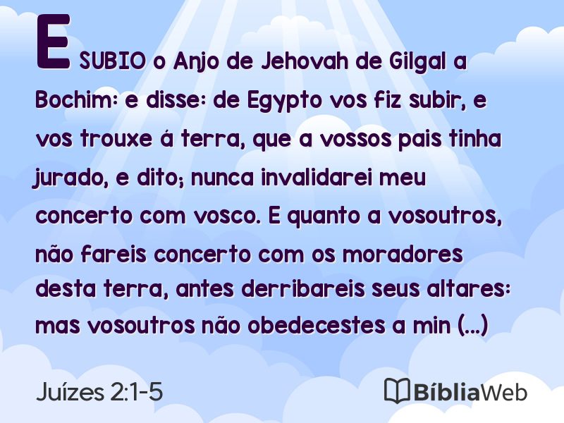 Juízes 2:1-5 em imagem para compartilhar