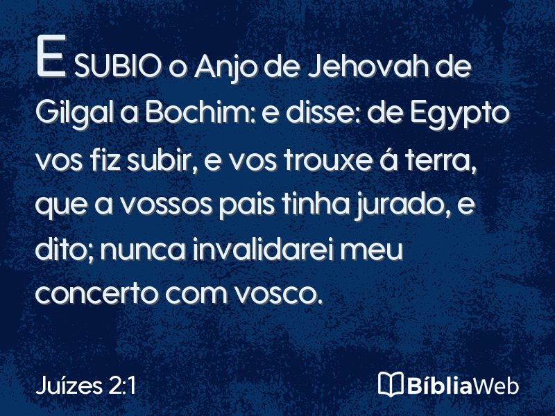 Juízes 2:1 em imagem para compartilhar