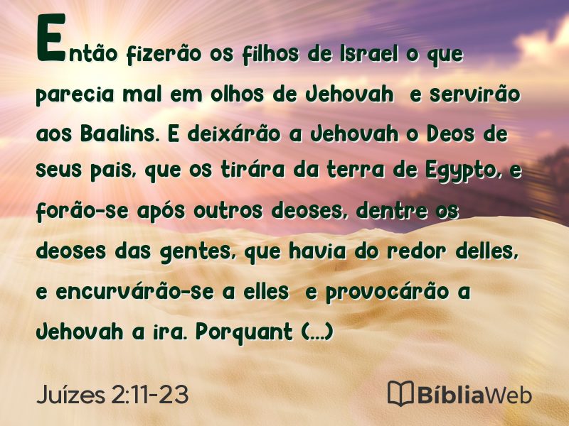 Juízes 2:11-23 em imagem para compartilhar